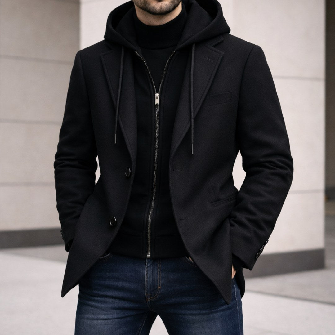 Men's Elegant Double-Layer Effect Jacket