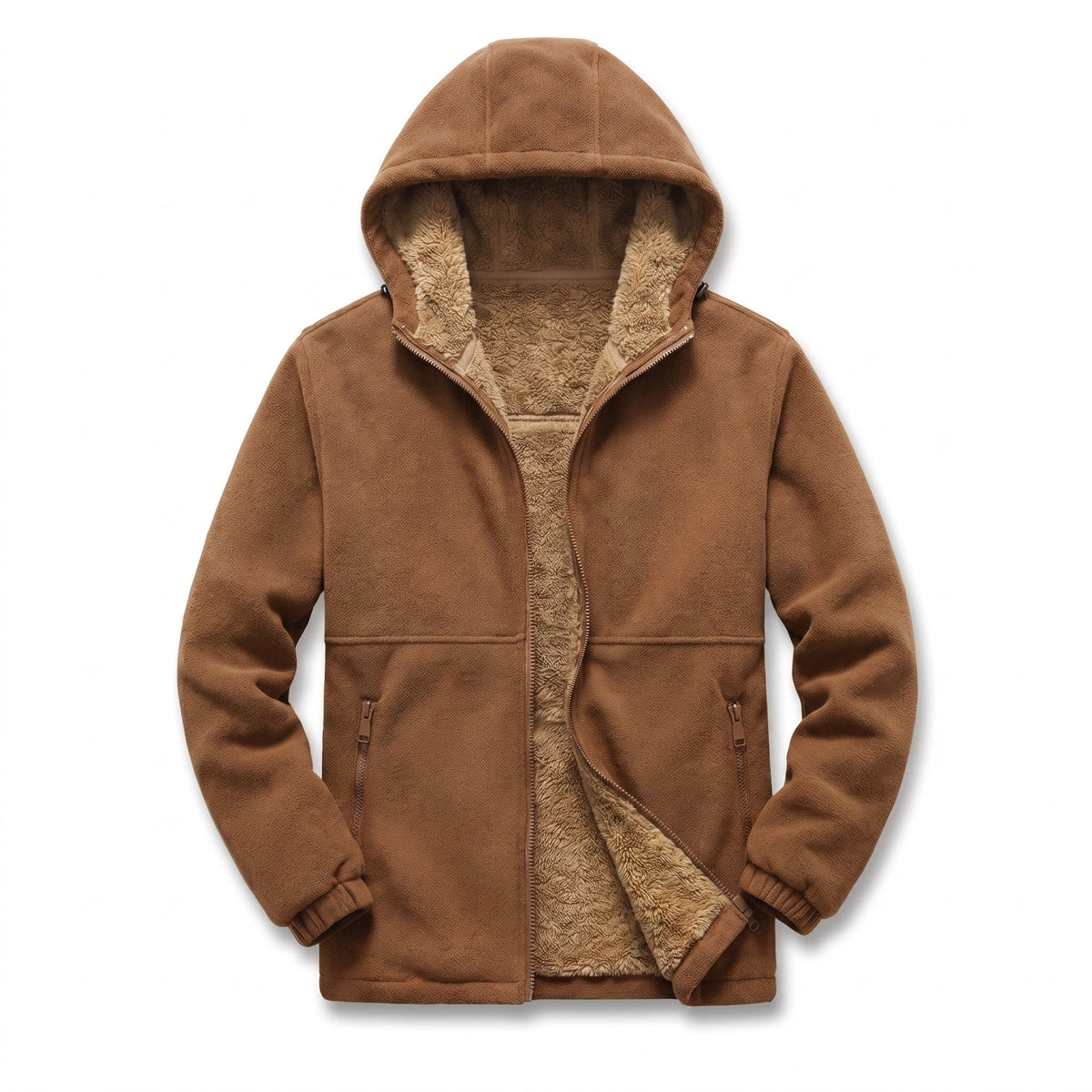 Fleece-béléses Kapucnis Dzseki Férfiaknak