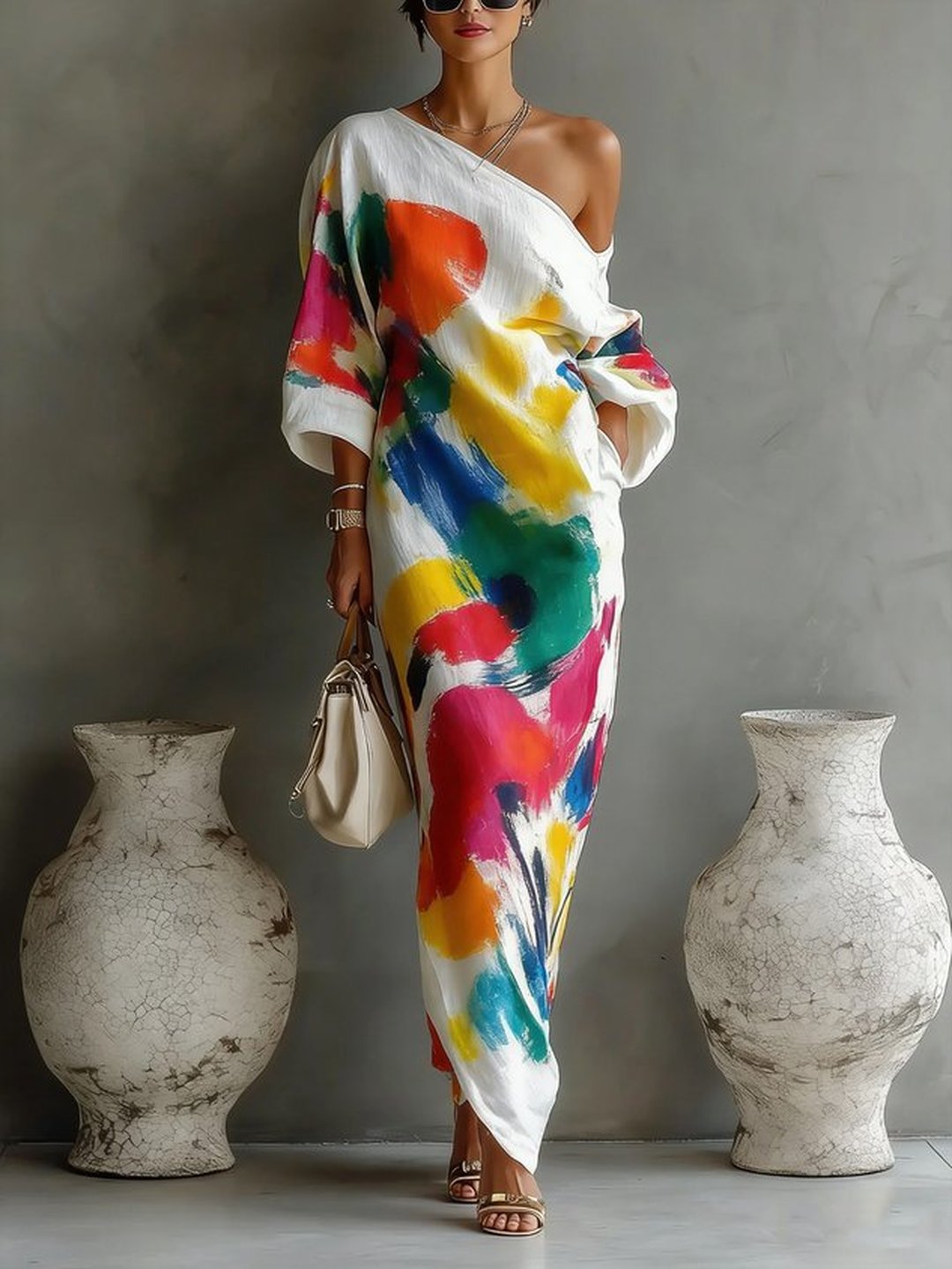 Women's Maxi Dress Elegant, Long Cut