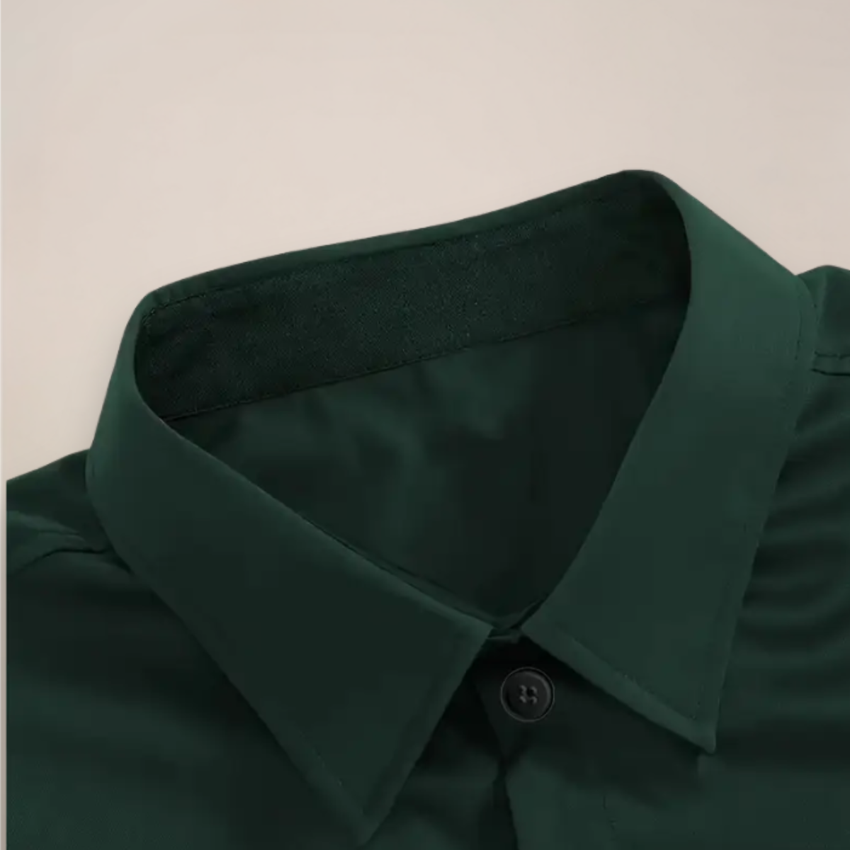 Férfi slim fit hosszú ujjú ing széles gallérral