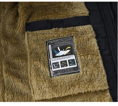 Férfi kapucnis parka dzseki fleece béléssel