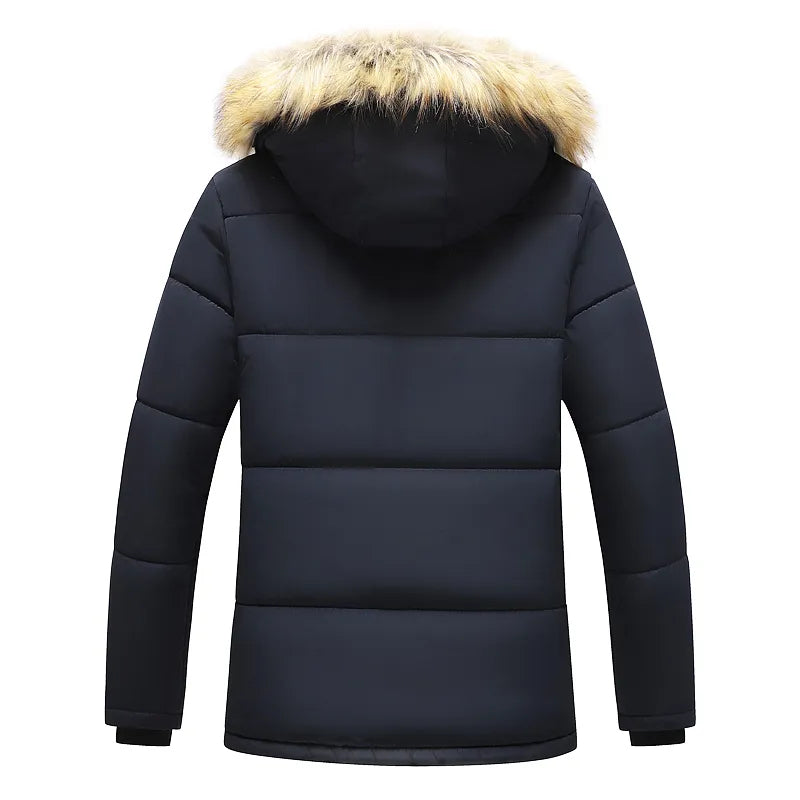 Férfi kapucnis parka dzseki fleece béléssel