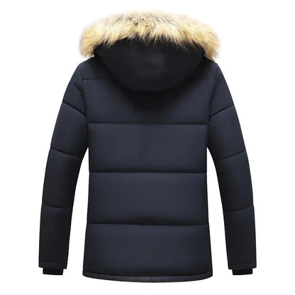 Férfi kapucnis parka dzseki fleece béléssel