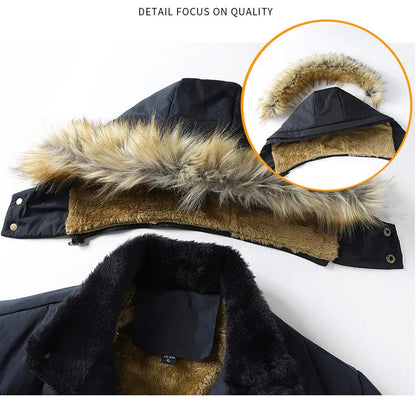 Férfi kapucnis parka dzseki fleece béléssel