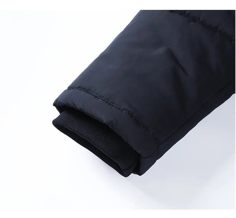 Férfi kapucnis parka dzseki fleece béléssel