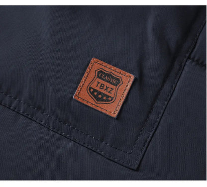 Férfi kapucnis parka dzseki fleece béléssel