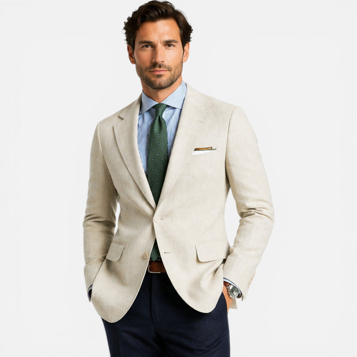 Férfi slim fit blézer klasszikus hajtókás gallérral