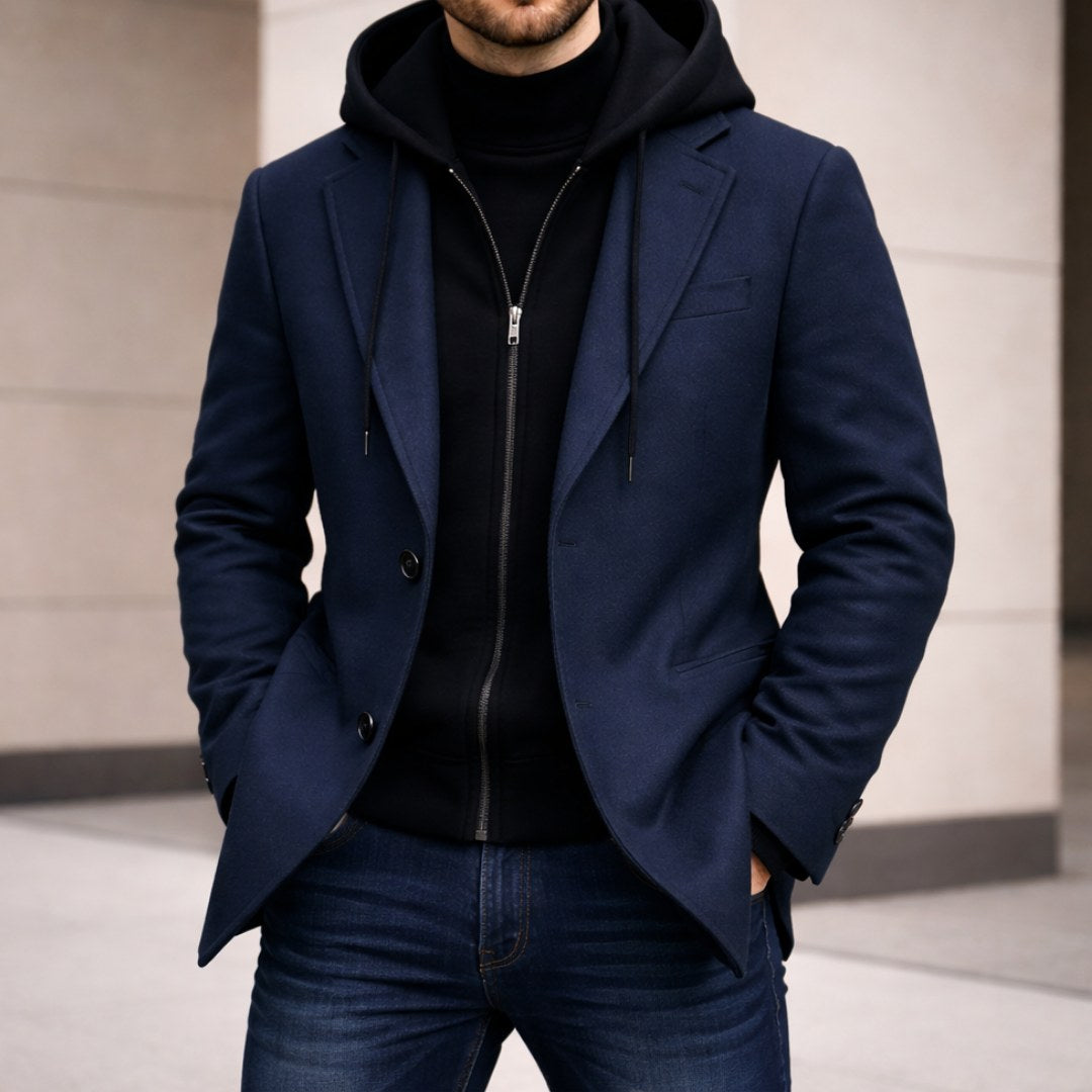 Men's Elegant Double-Layer Effect Jacket