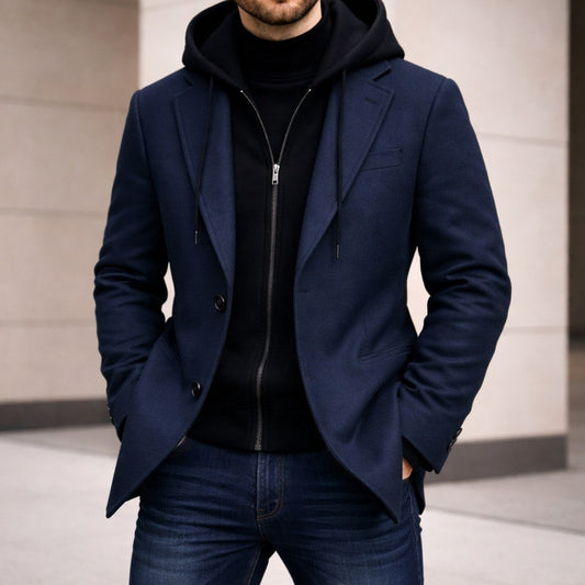 Men's Elegant Double-Layer Effect Jacket