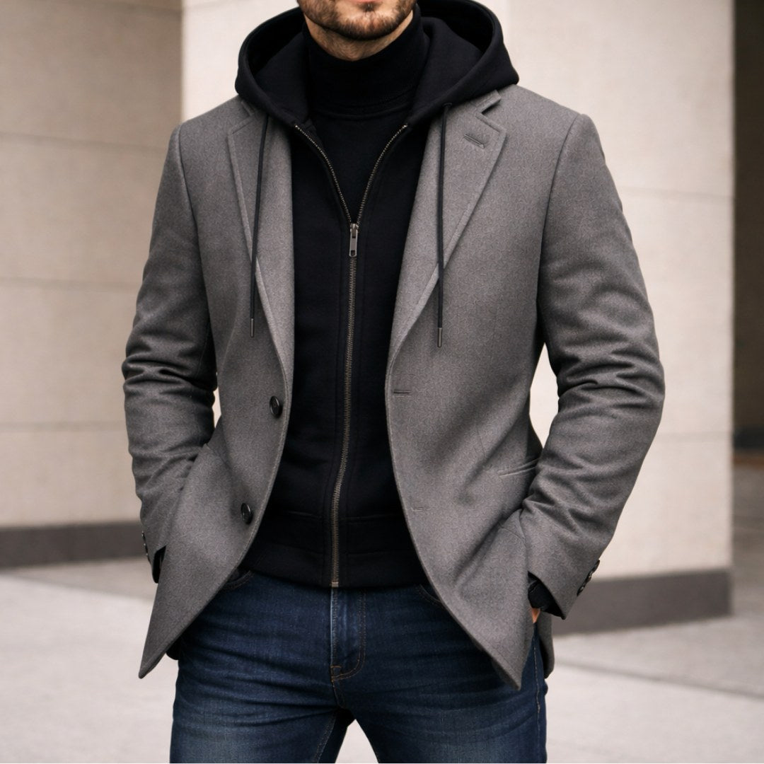 Men's Elegant Double-Layer Effect Jacket