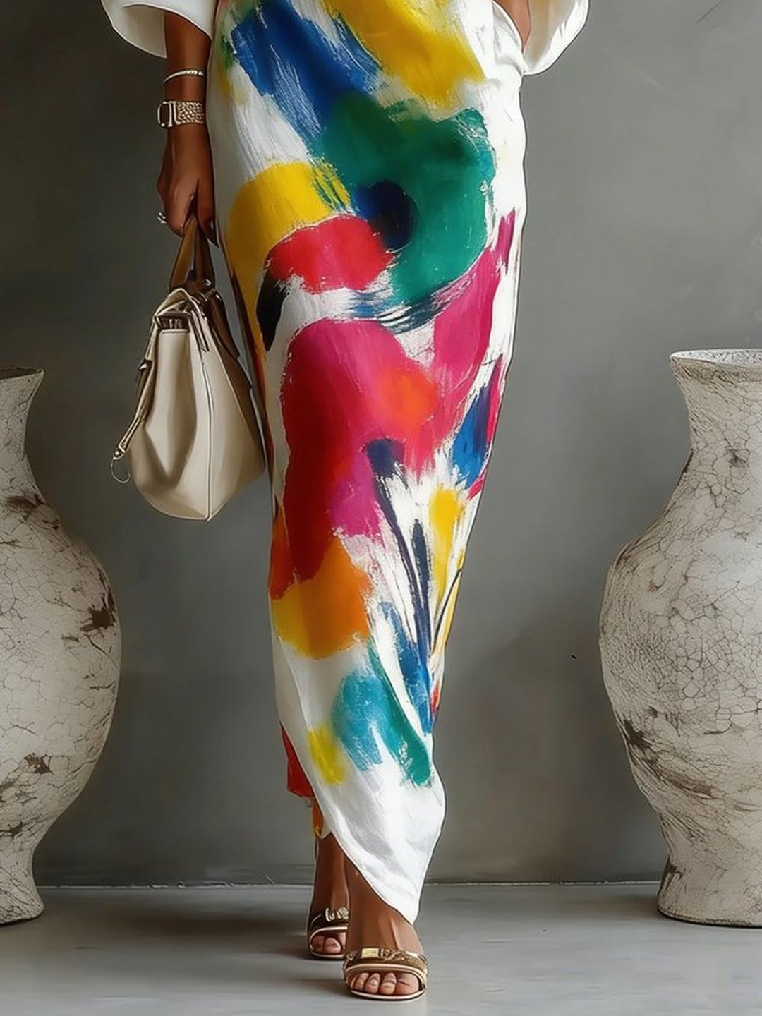Women's Maxi Dress Elegant, Long Cut