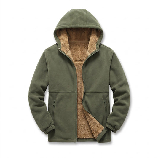 Fleece bélésű Kapucnis Dzseki Férfiaknak